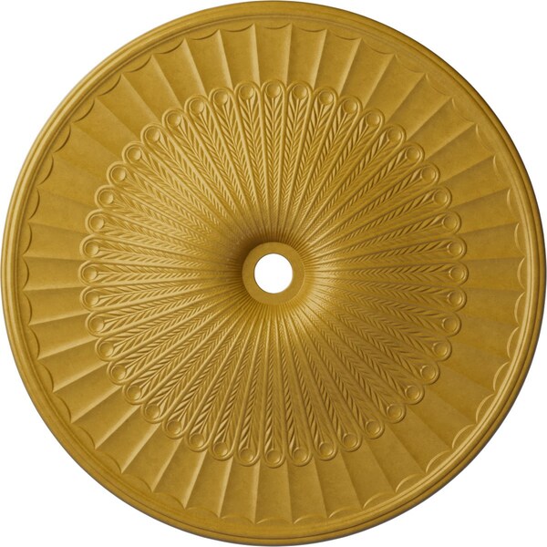 Ekena Millwork Galveston Ceiling Medallion (Canopies up to 5 7/8"), 51"OD x 3 5/8"ID x 3 3/8"P, Iridescent Gold CM51GLIGS - main